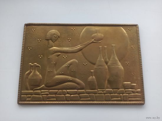 Картина чеканная латунь