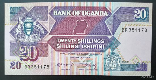 РАСПРОДАЖА КОЛЛЕКЦИИ. Уганда 20 шиллингов 1988 г.
