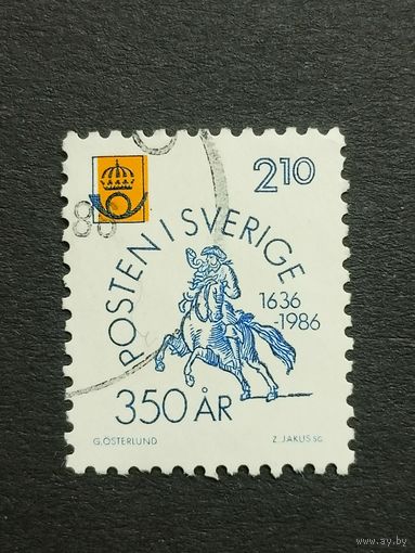 Швеция 1986. 350-летие почты. Полная серия