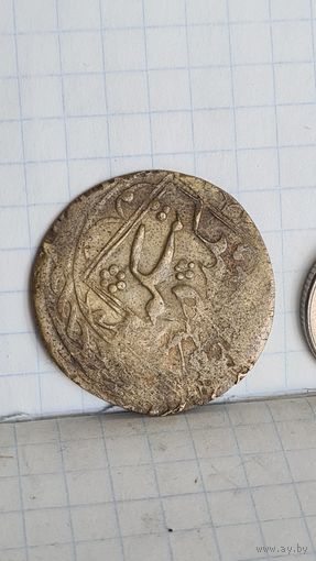 С 1 РУБЛЯ ! Монета БРОНЗА ГИЛЬЗОВАЯ 10 Танга Бухара БАСМАЧИ  1918 - 20 год Алим -Хан