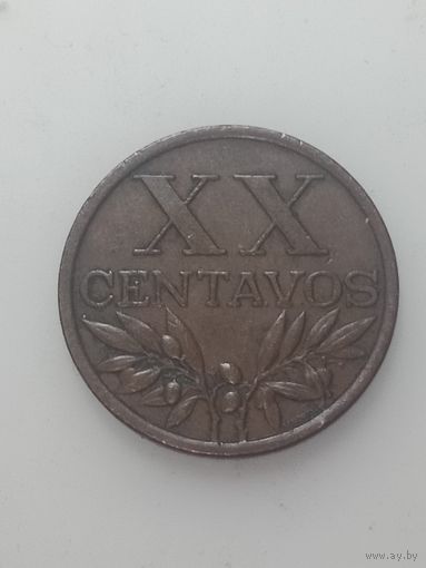 Португалия 20 сентаво 1968 года .