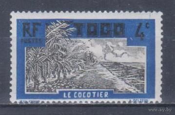 [927] Французские колонии. Того 1924. Плантация кокосовых пальм.4с. МNН