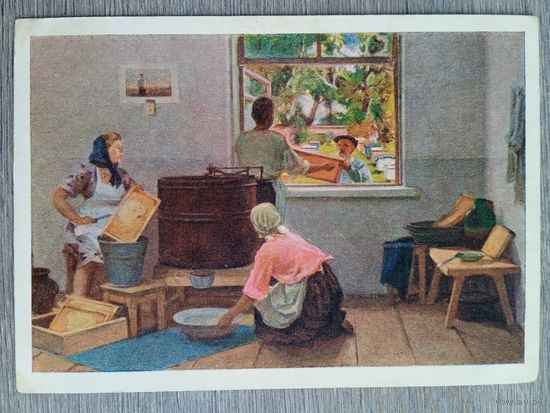 1955. Космачев. На колхозной пасеке