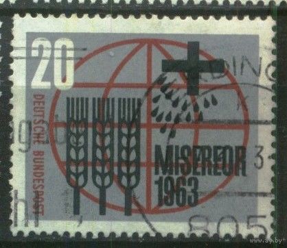 ГЕРМАНИЯ, ФРГ - 1963 [Mi. 391]  Гашеная (DE03)