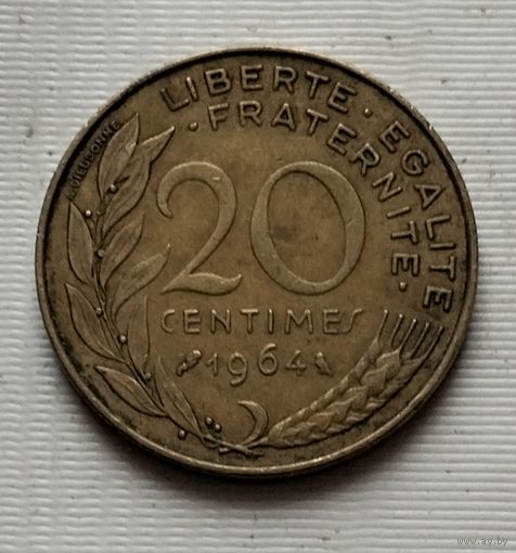 20 сантимов 1964 г. Франция