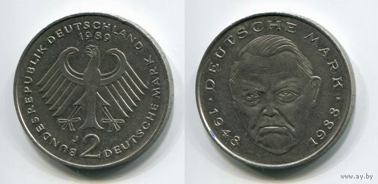 Германия. 2 марки (1989, буква J)