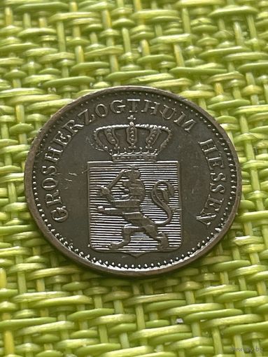 Германия Гессен 1 пфенниг 1868 г