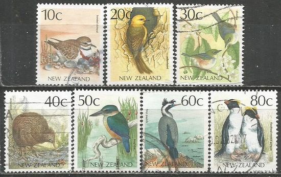 Новая Зеландия. Птицы. 1988г. Mi#1048-1054.