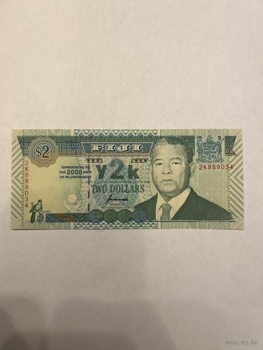 Фиджи. 2 доллара. 2000 год. 2К889034. UNC