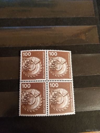 1975 Германия ФРГ техника добыча ископаемых комбайн угловой квартблок чистая MNH** (1-л1)