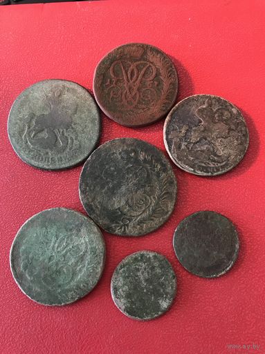 2 копейки 1757г.цена за все.