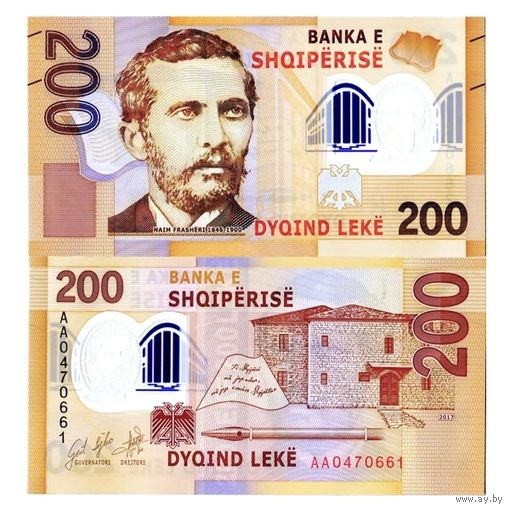 Албания 200 Лек образца 2017 года UNC pw76