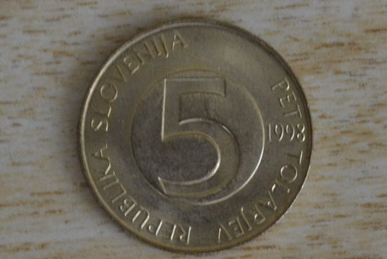Словения 5 толаров 1998