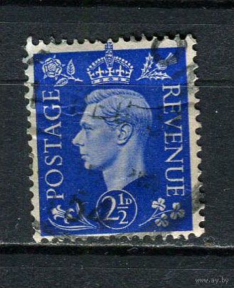 Великобритания - 1937/1939 - Король Георг VI 2 1/2Р - [Mi.202X] - 1 марка. Гашеная.  (Лот 51Fe)-T25P13