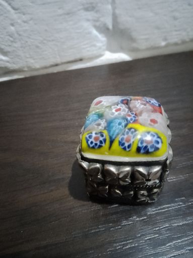 Шкатулка -коробочка-таблетница Милефиори. 16