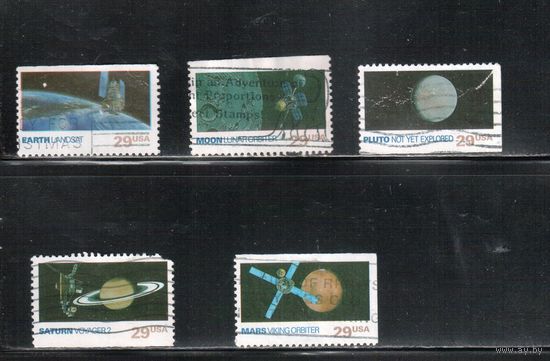США-1991, (Мих.2185-), гаш. ,Планеты солнечной системы, 5 марок(1)