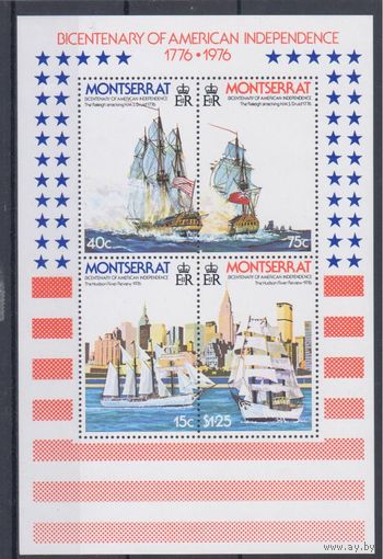 [393] Монтсеррат 1976. Корабли.Парусники. БЛОК MNH. Кат.6 е.