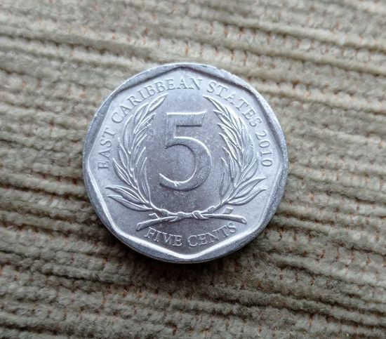 Werty71 Карибские острова 5 центов 2010 Елизавета 2 Карибы