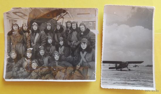 Фото "Летчики", 1940-е гг., 2 шт.