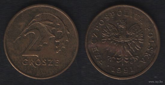 Польша y277 2 грош 1991 год (mw) (_alb2