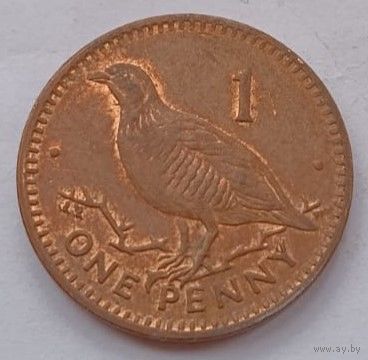 Гибралтар 1 пенни 2000 год, VF