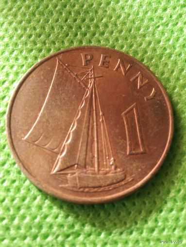15. Распродажа! Гамбия 1 пенни, 1966 г. Нечастая! АUNC!