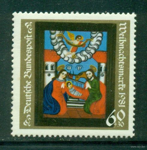 Религия Христианство Рождество 1981 ФРГ Германия 1м п/с **