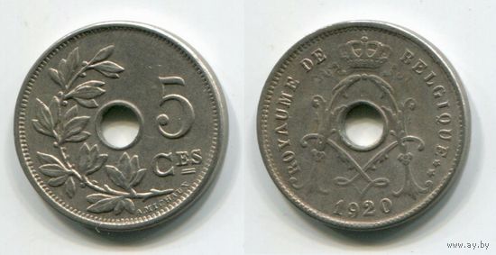 Бельгия. 5 сантимов (1920, BELGIQUE)