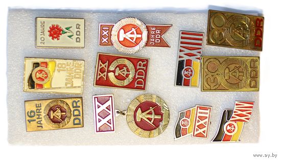 ГДР. Значки к различным годовщинам государства