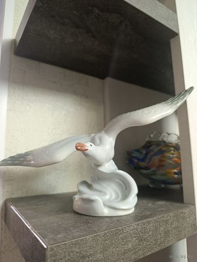 Статуэтка "Чайка" Минский ФФЗ.Оригинал, редкая.Размах крыльев 31 см.
