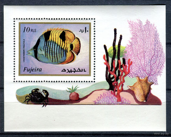 Фуджейра - 1972г. - Морская фауна - полная серия, MNH [Mi bl. 108 A] - 1 блок