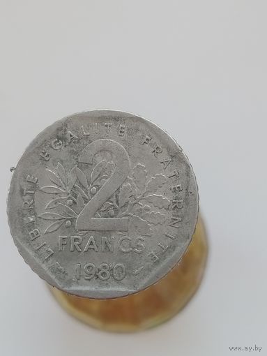 2 Франка Франция 1980 год лот 40