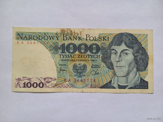 Польша 1000 злотых 1982 г. KA 3641174