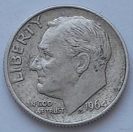 США 1 дайм 1964 года