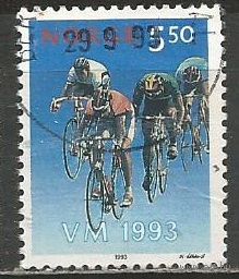 Норвегия. ЧМ по велоспорту. 1993г. Mi#1130.