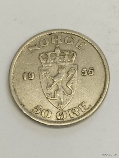 Норвегия 50 оре 1955