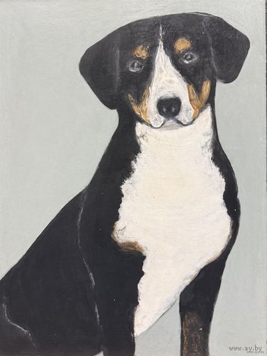 Лисовский А.С "Собачка", 2026г. Холст, акрил. Размер 40х30 см.