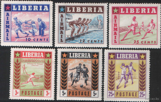 Шесть марок  Либерии