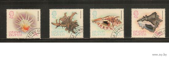 Кайманы-1980(Мих.448-451) , гаш.    ,  Морская  Фауна ,Раковины (полная серия)