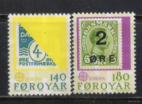 Дания Фарерские (Овечьи) острова 1979 Европа Локальные марки Полная #43-4***