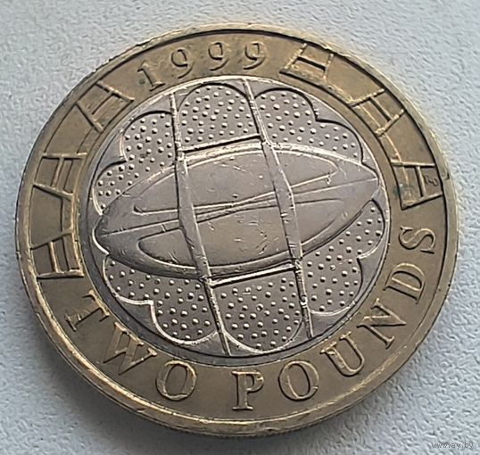 Великобритания 2 фунта, 1999 Чемпионат мира по регби   7-3-6