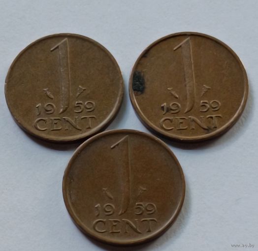 Нидерланды. 1 цент 1959 года.