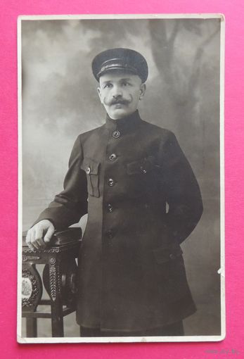 Фото "Дед в полувоенной форме", 1920-1930-е гг., Зап. Бел.