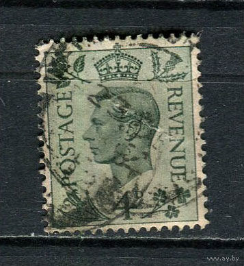 Великобритания - 1937/1939 - Король Георг VI 4Р - [Mi.204X] - 1 марка. Гашеная.  (Лот 52Fe)-T25P13