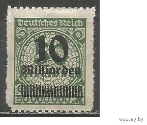 Рейх(Веймарская Республика). Надпечатка нового номинала. 1923г. Mi#336 B.