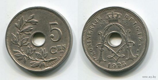 Бельгия. 5 сантимов (1925, BELGIE)
