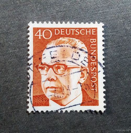 Марка Германия 1970 год Густав Хайнеман