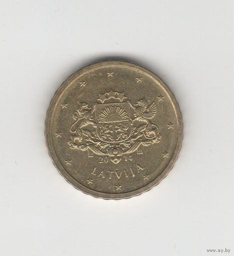 10 евроцентов Латвия 2014 Лот 0627