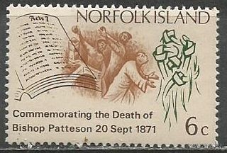 Норфолк. 100 лет со дня смерти епископа Д.Кольраджа. 1971г. Mi#124.
