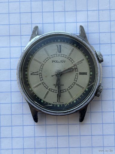 Часы Полет. Будильник. Рабочие, но спешат. Требуется замена стекла.